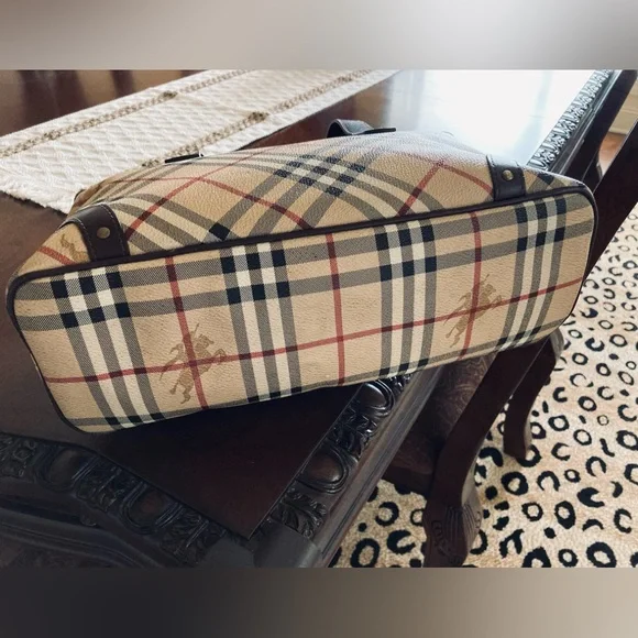 Burberry Haymarket Check Studded Tote - Picture 8 of 16